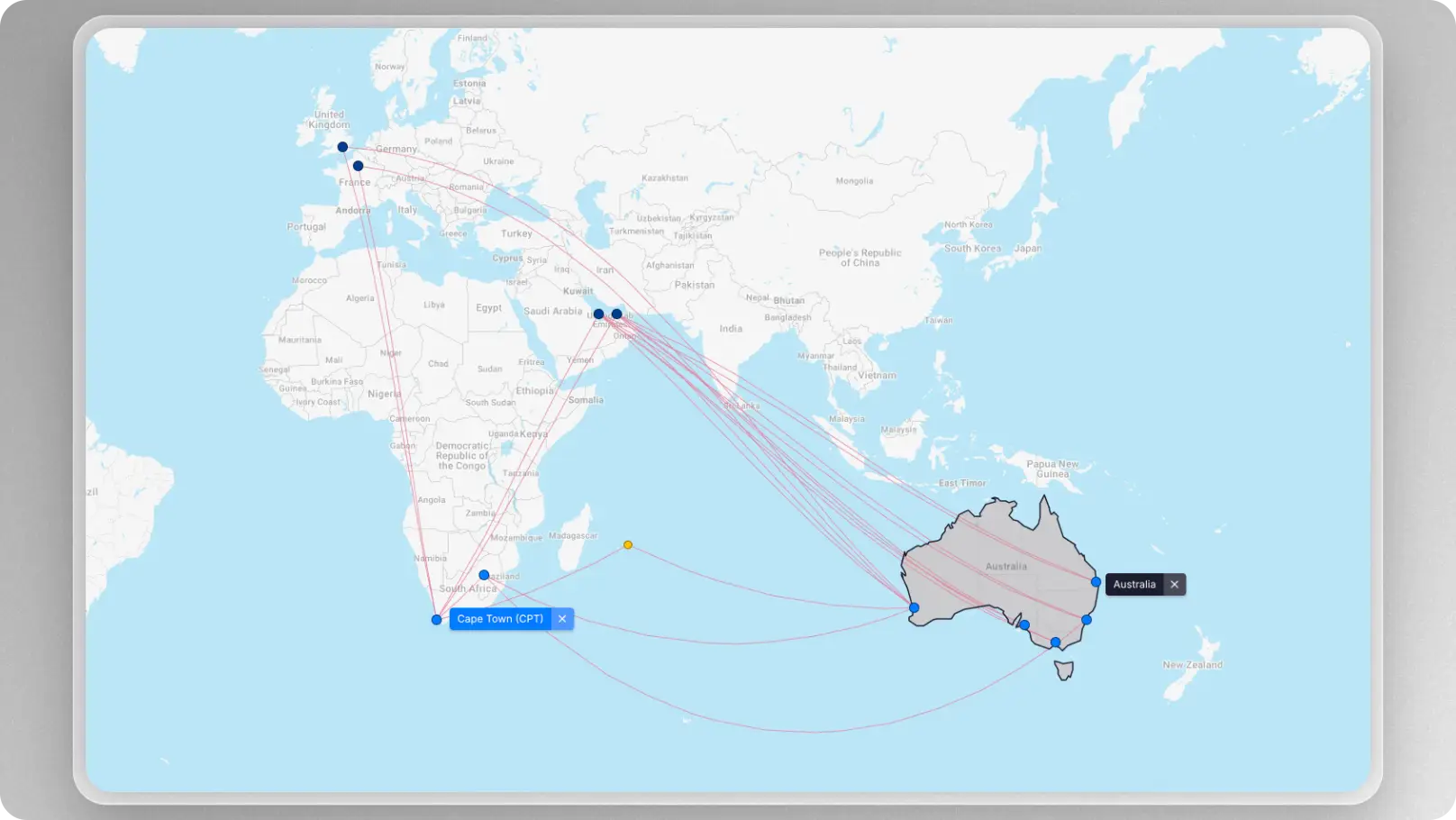 How to fly from Australia to South Africa with points
