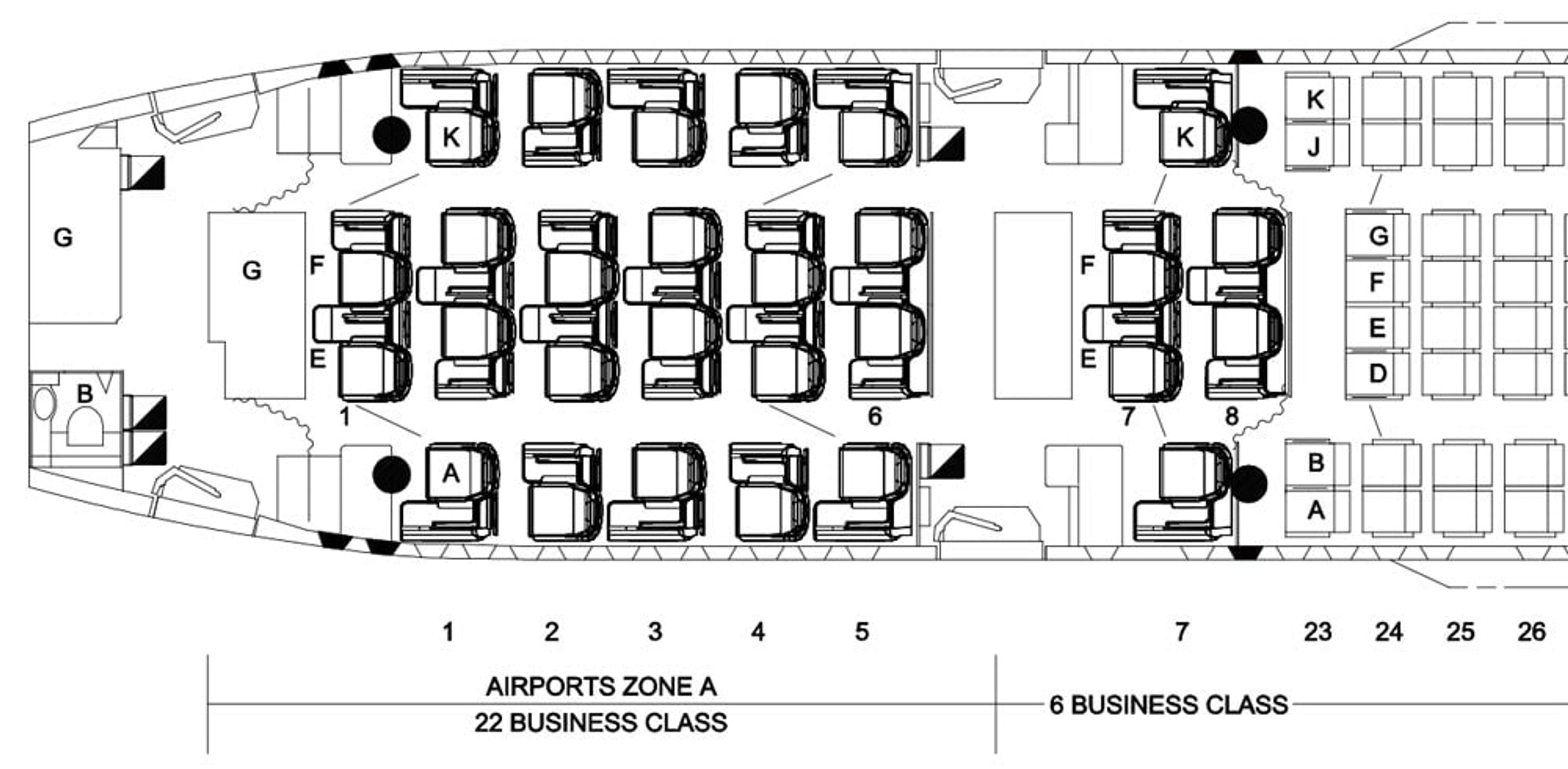 business class seat plan