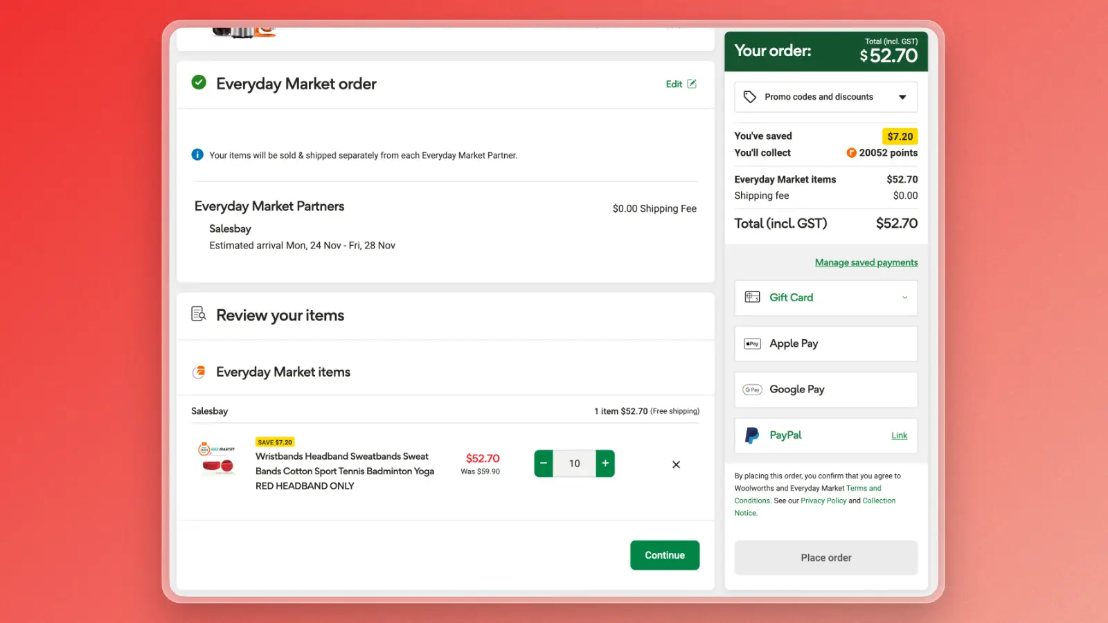 Ten sweatbands earns 10k Qantas Points!