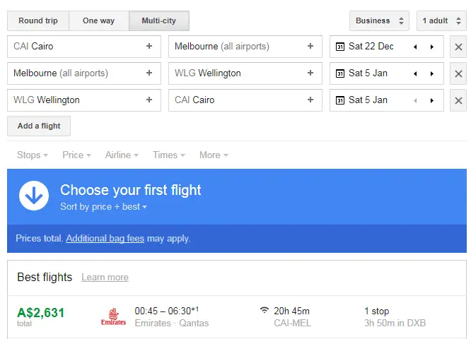 Flight example