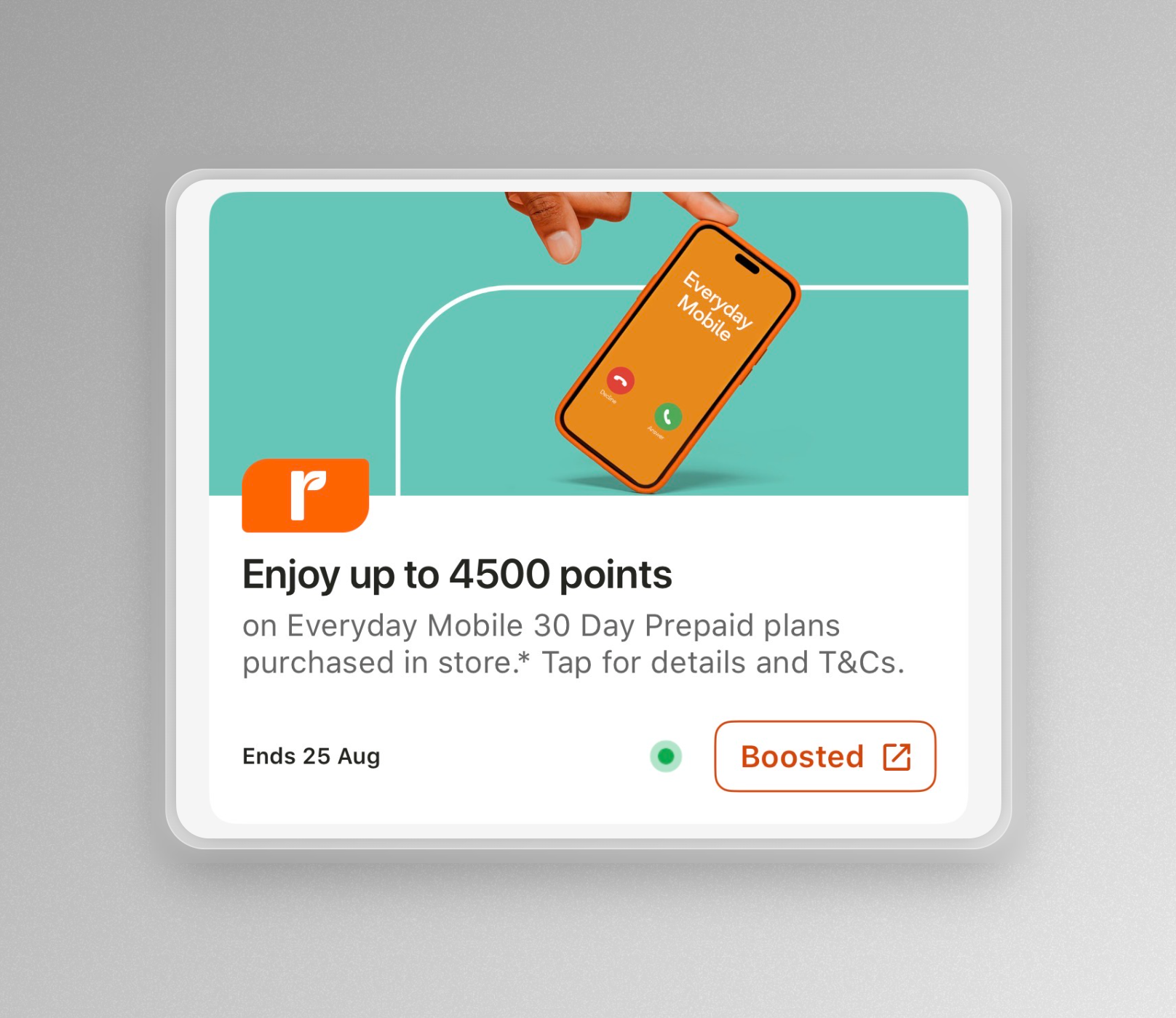 4,500 Everyday Rewards Points On $35 SIM Cards