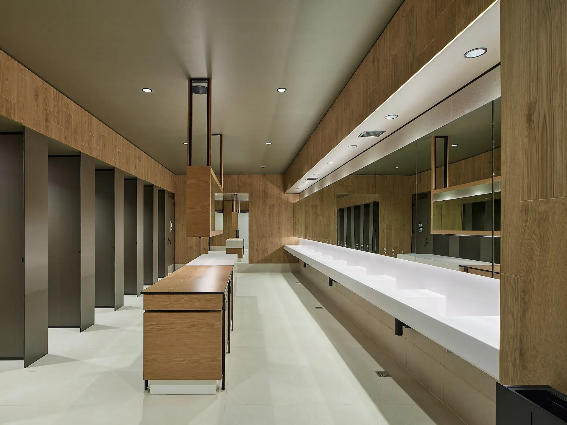 Hobart Airport's fancy new toilet block.