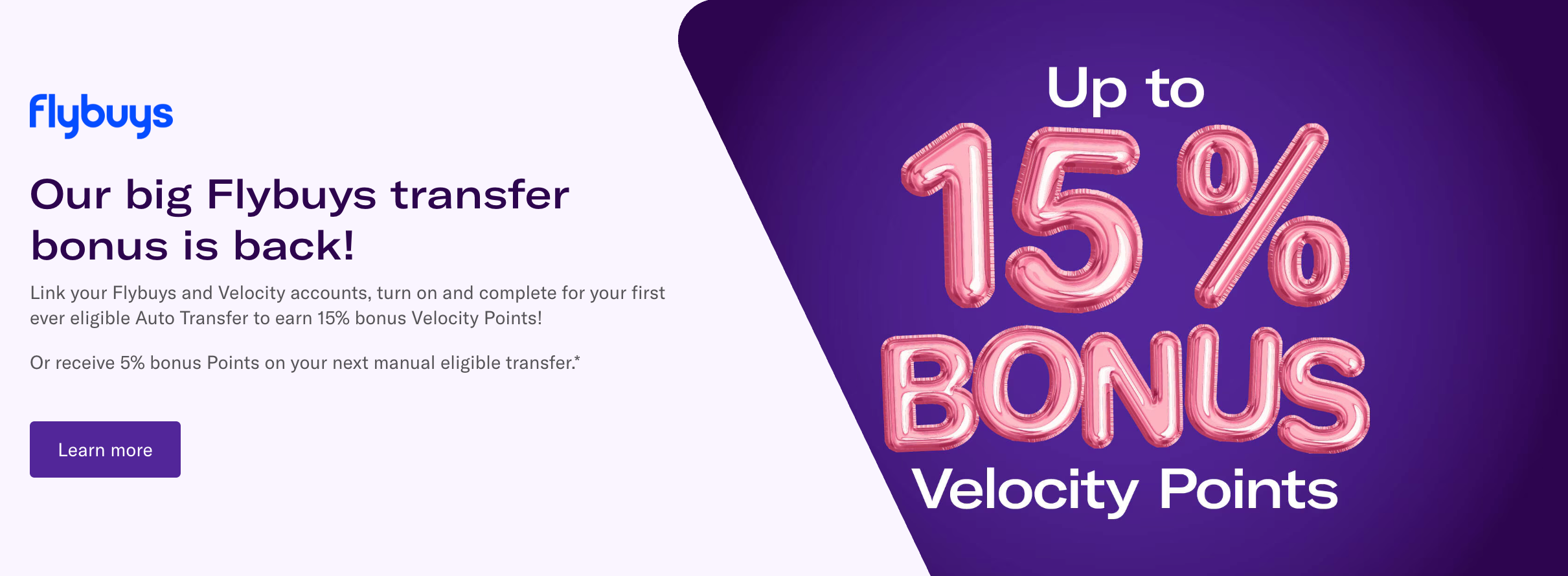 Now is your time to transfer Flybuys Points to Velocity!