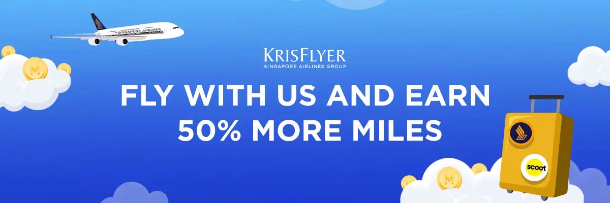 KrisFlyer 50% Bonus Miles On Flights