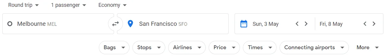 how to use google flights