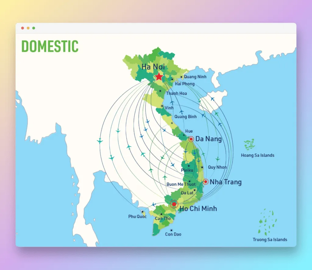 Bamboo Airways Domestic Route