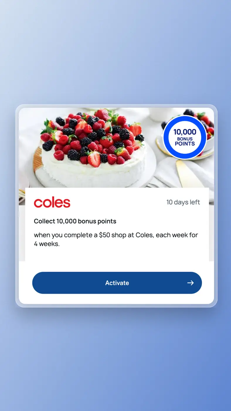 Flybuys 4-week Offer 10,000 Points At Coles