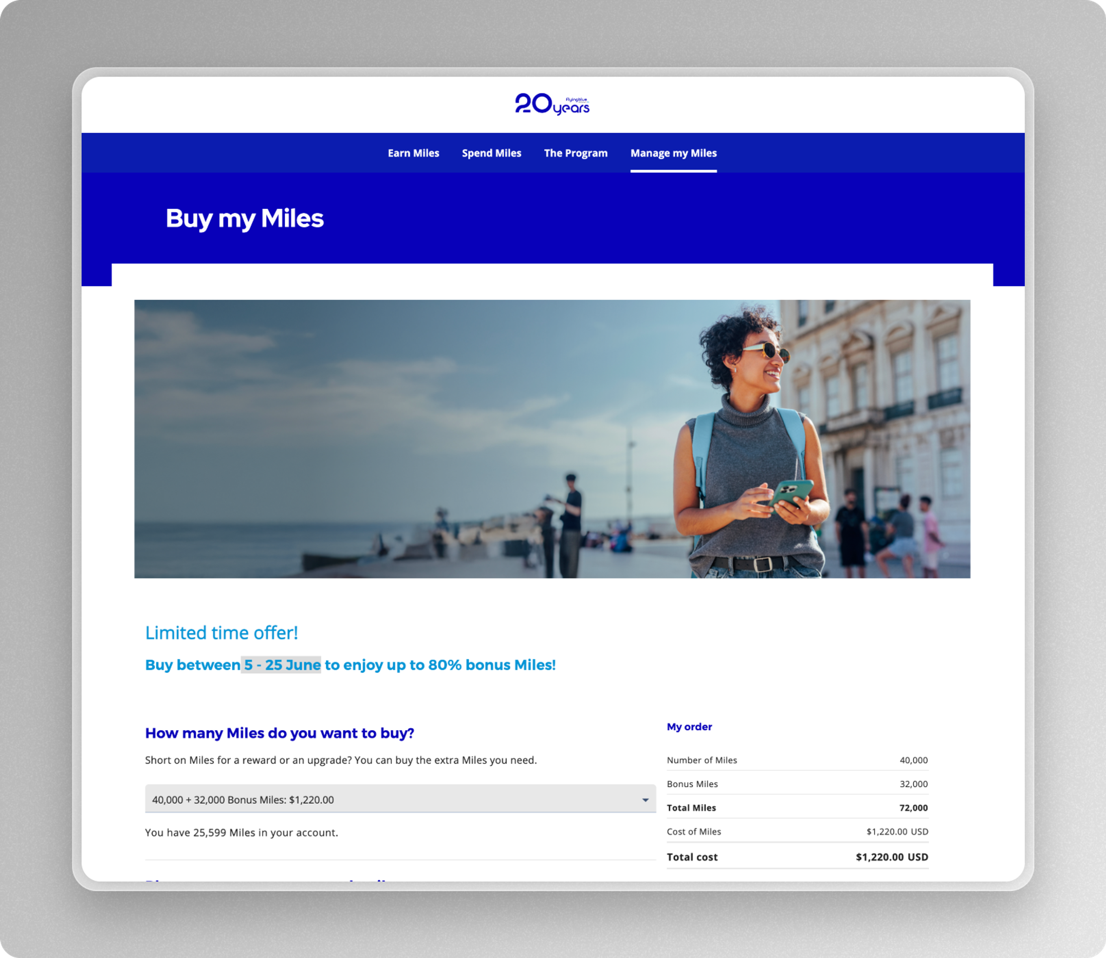 buy Air France points with a bonus