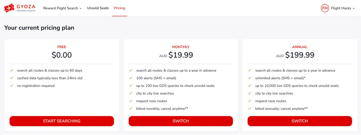 Gyoza membership pricing