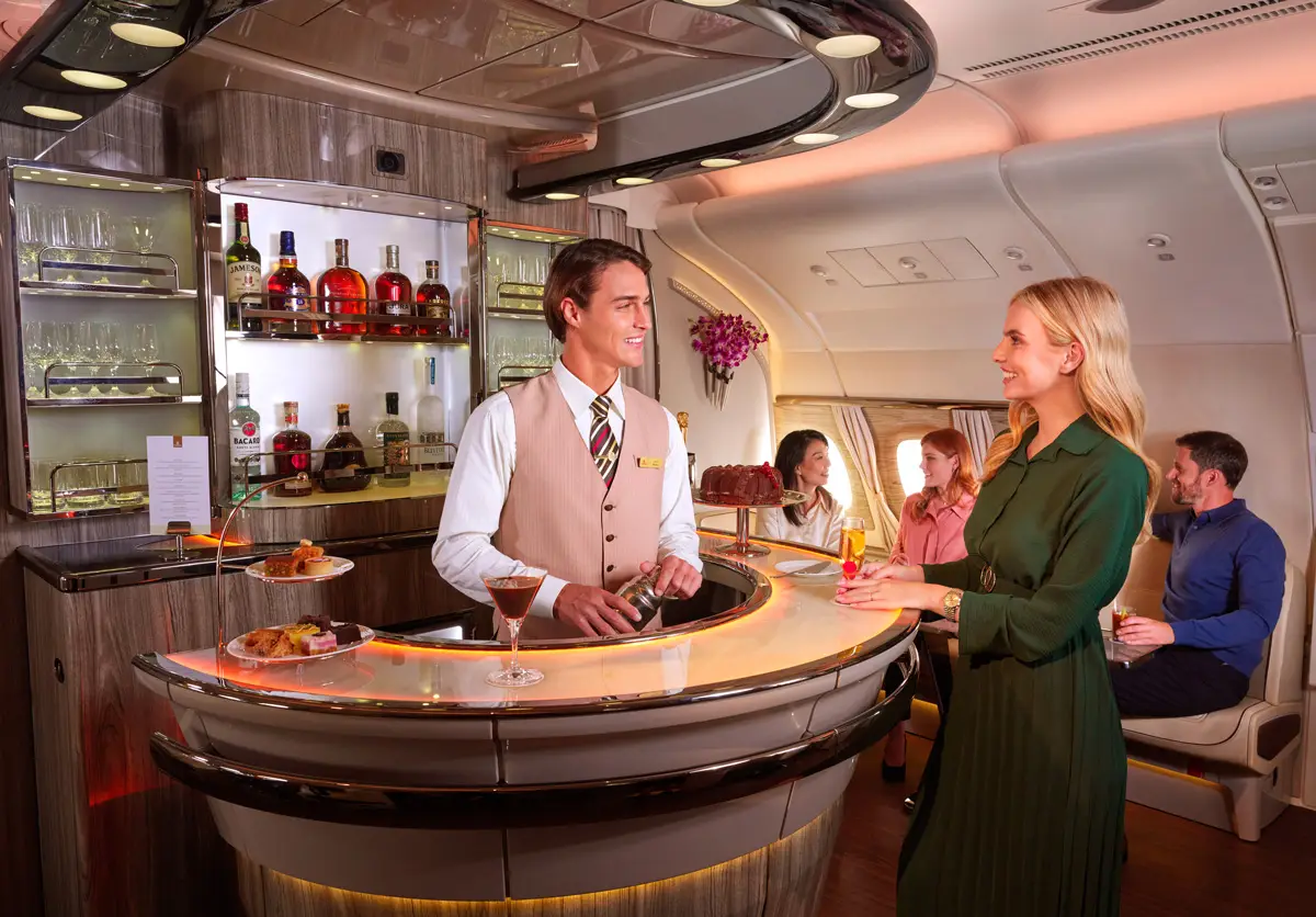 Emirates A380 Business Class Bar