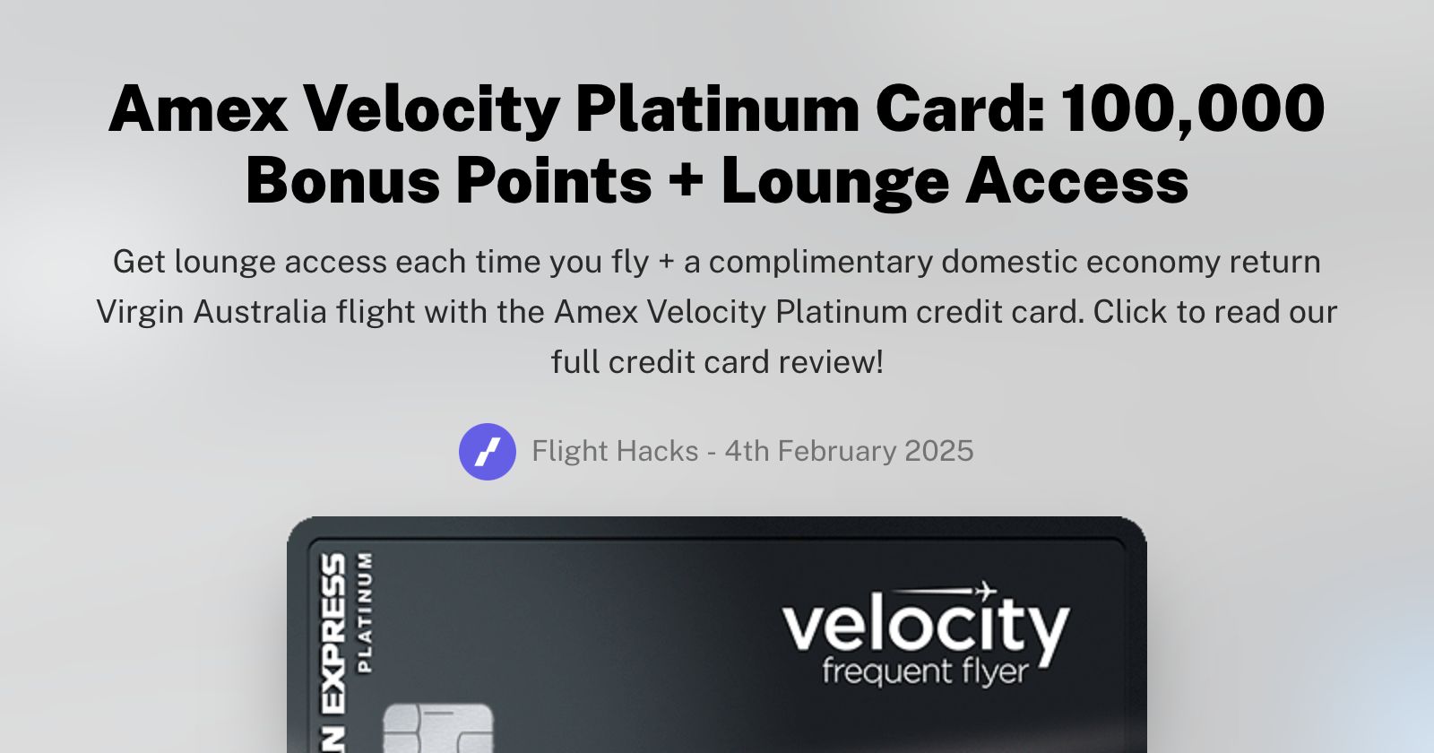 American Express Velocity Platinum