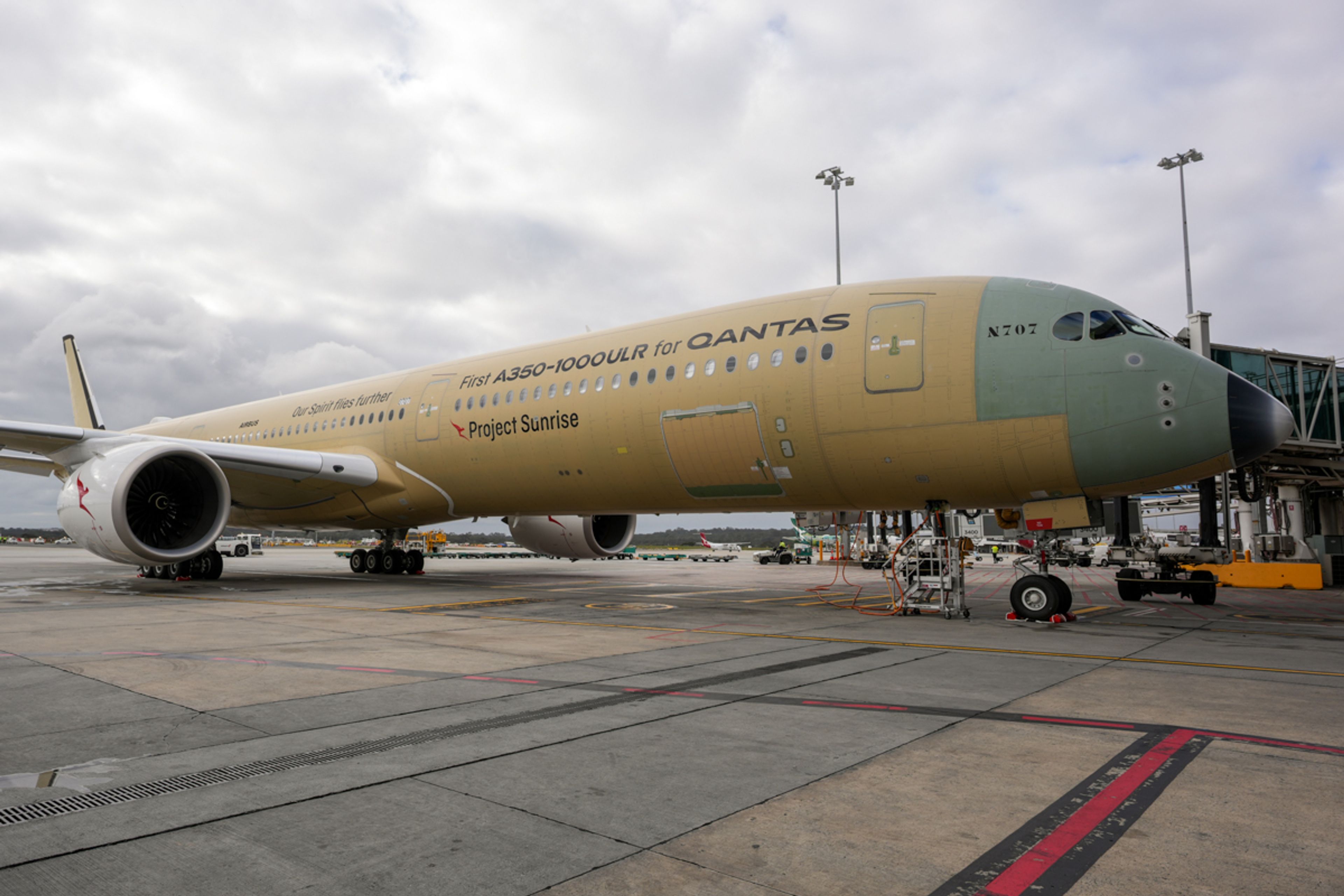 Qantas A350-1000ULR arrives in Melbourne after Airbus test flight