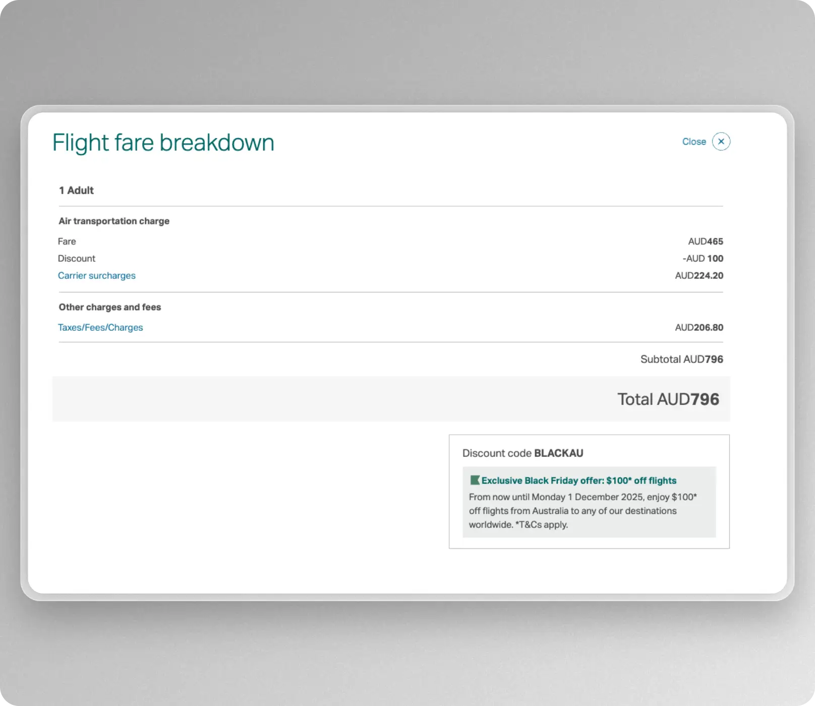 cathay pacific price after discount