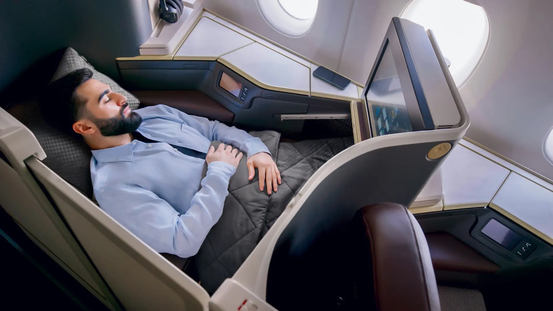 Etihad Business class bed A350