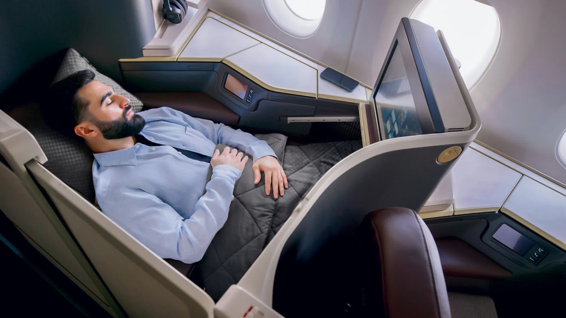 Etihad Business class bed A350