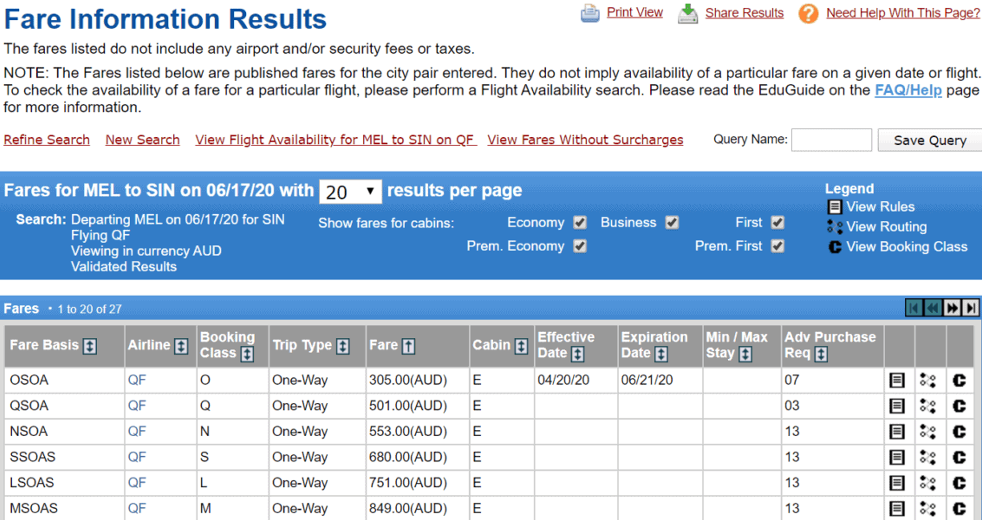 Ultimate Guide: ExpertFlyer Fare Information