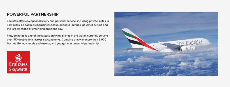 Marriott Bonvoy x Emirates - Your World Rewards Emirates Skywards