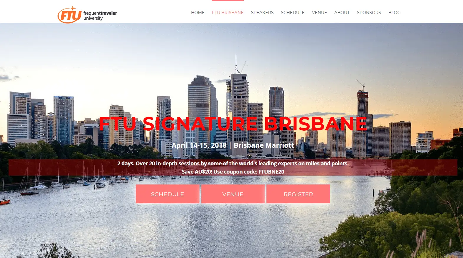 Frequent Flyer University Brisbane 2018 FTU Signature