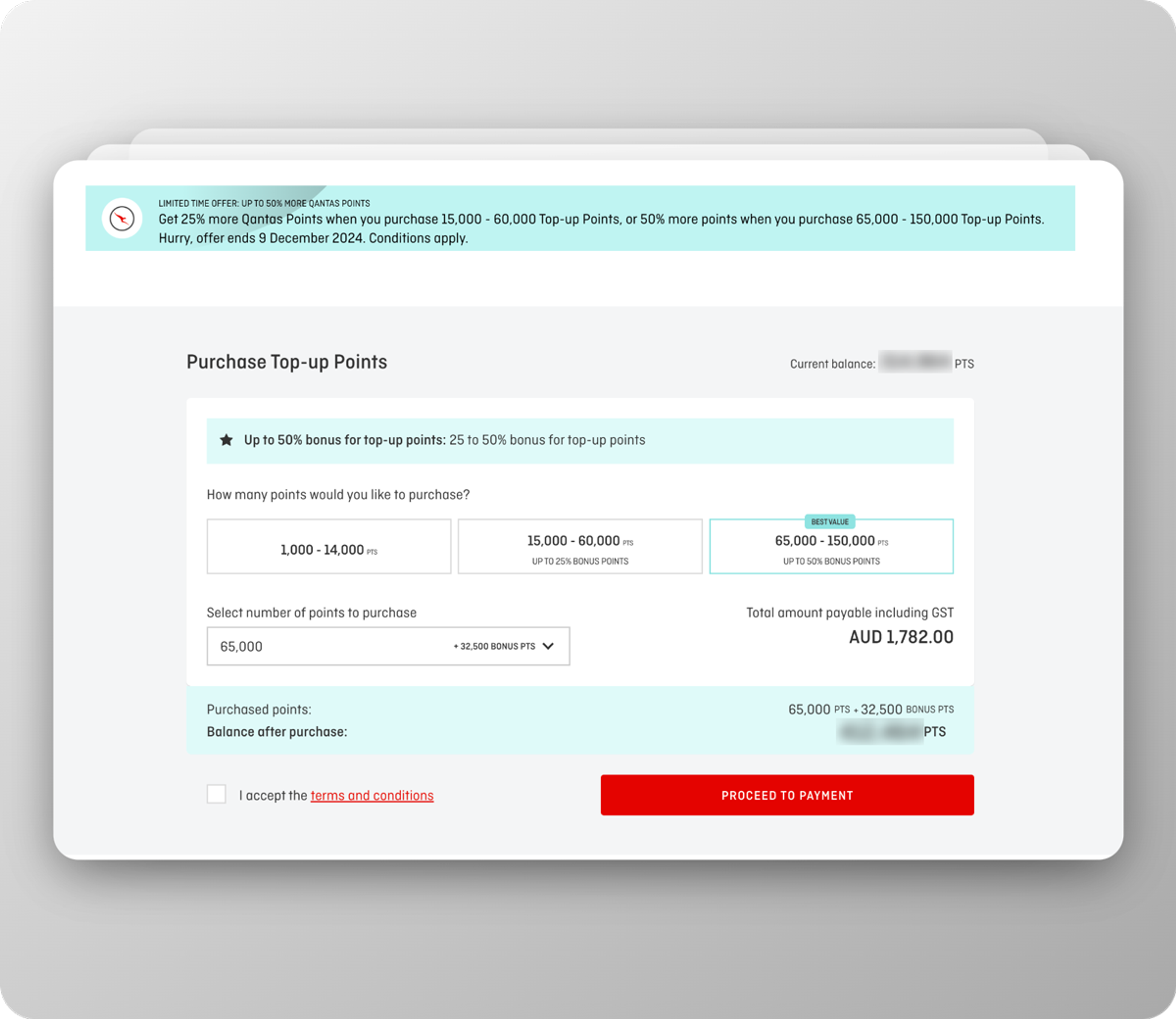 how to buy Qantas Points