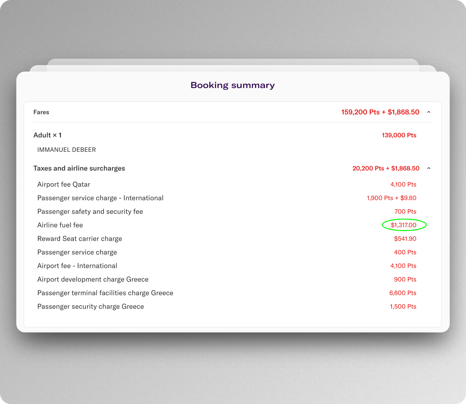 fuel surcharge