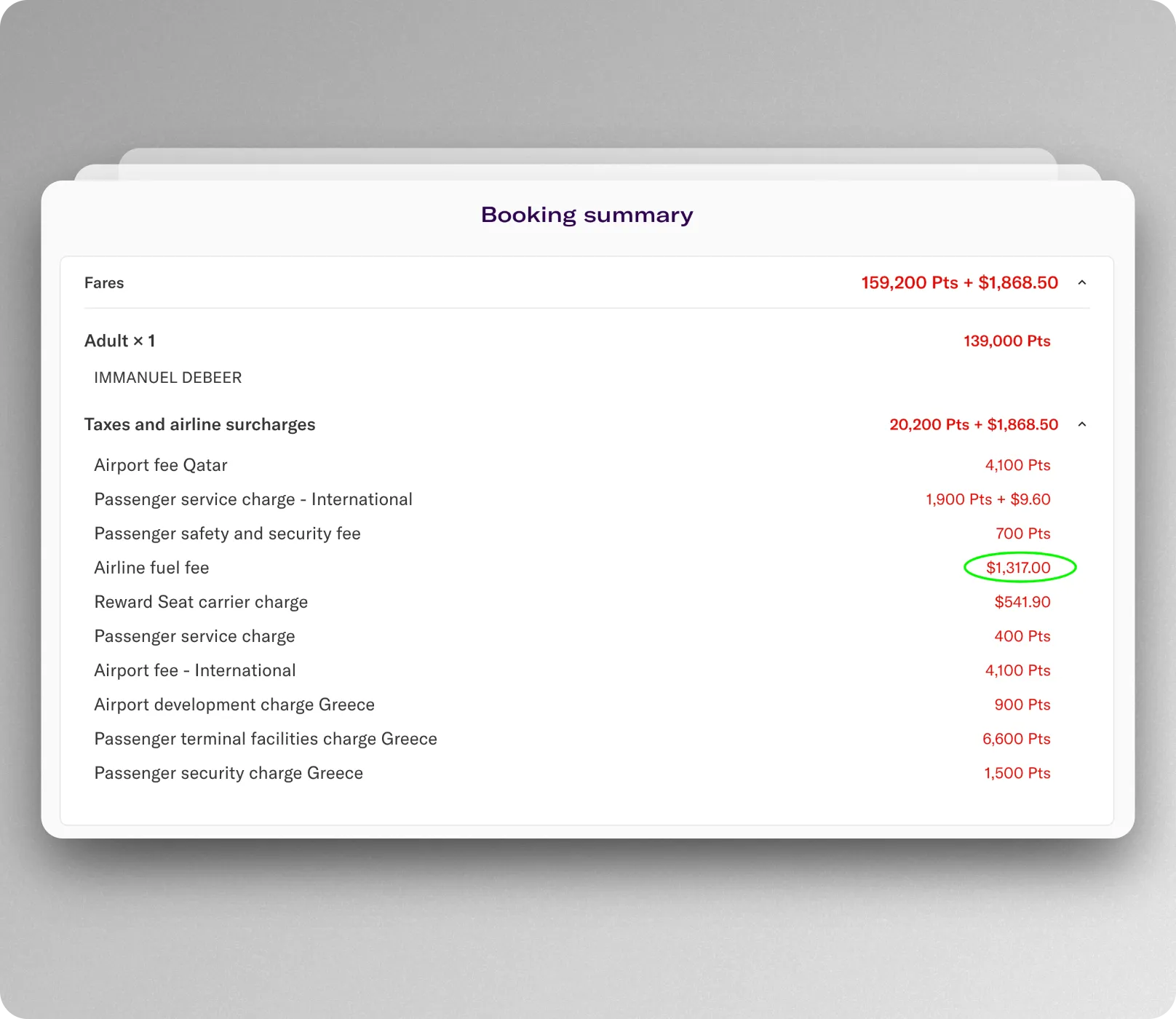 fuel surcharge