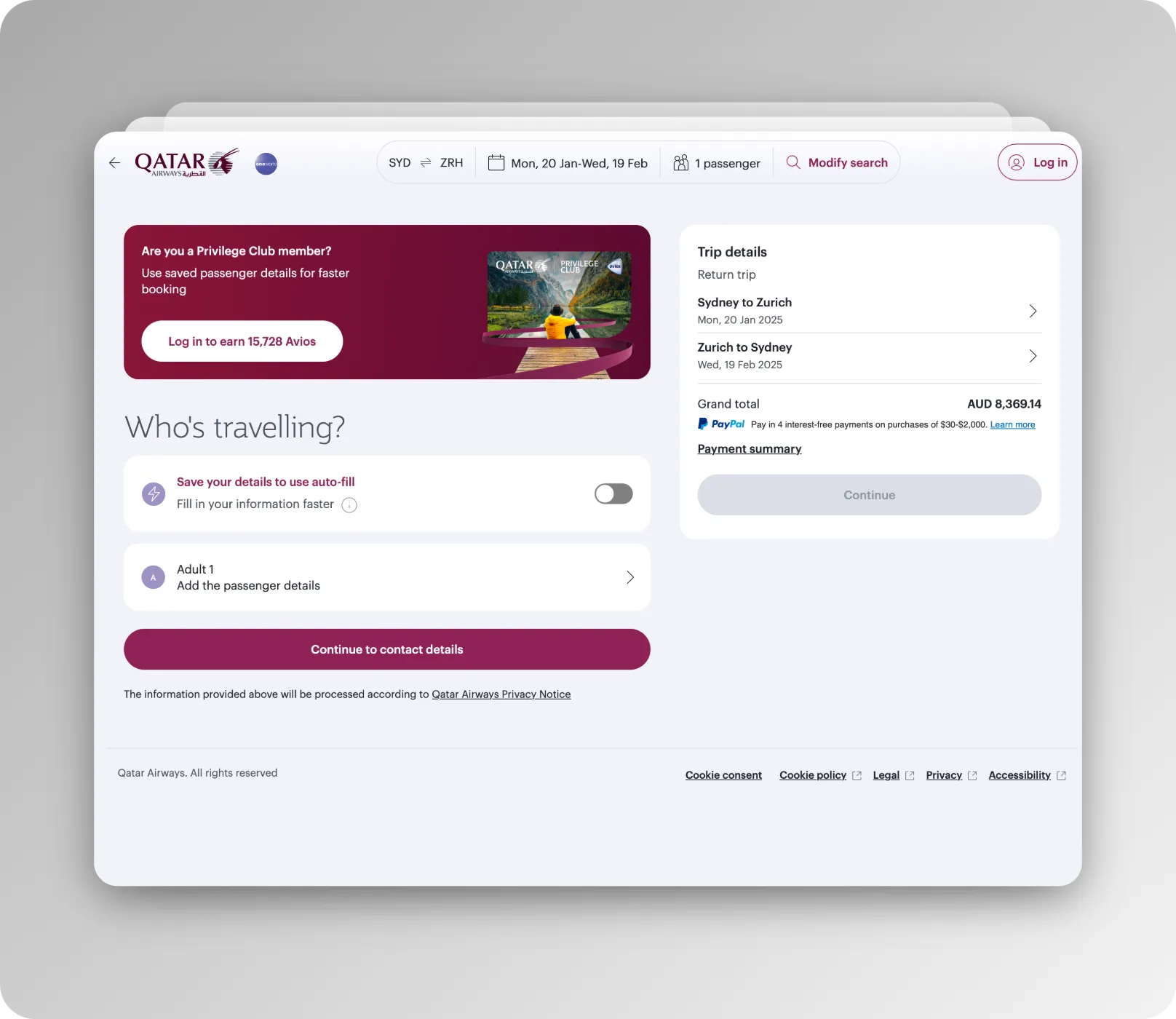 Qatar Airways business class black Friday deal