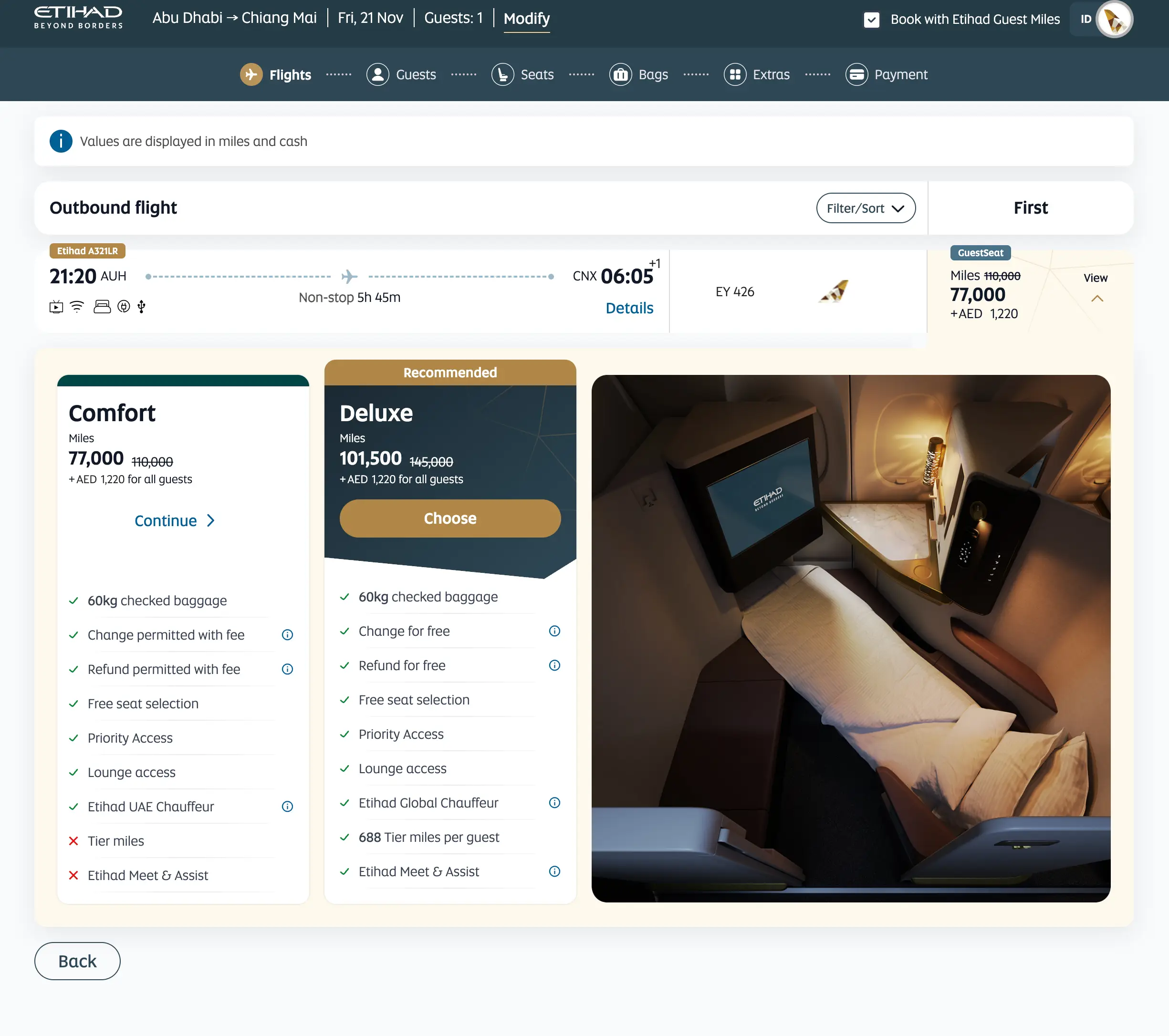 Etihad first class discount