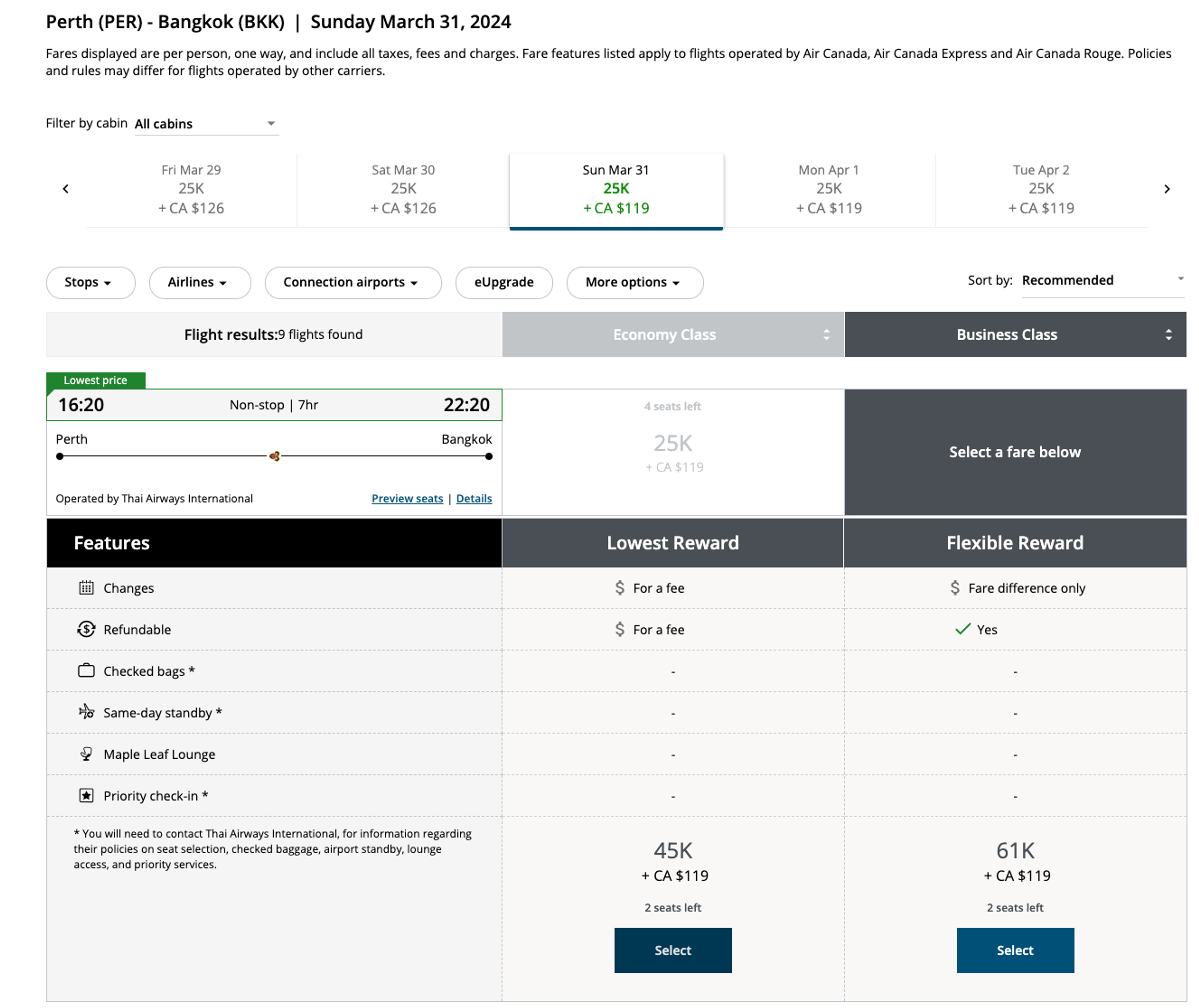 How To Book Thai Airways With Frequent Flyer Points?