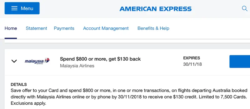 Amex offers