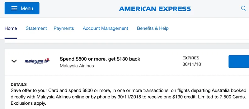 Amex offers