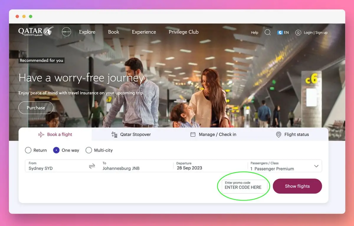 flight booking