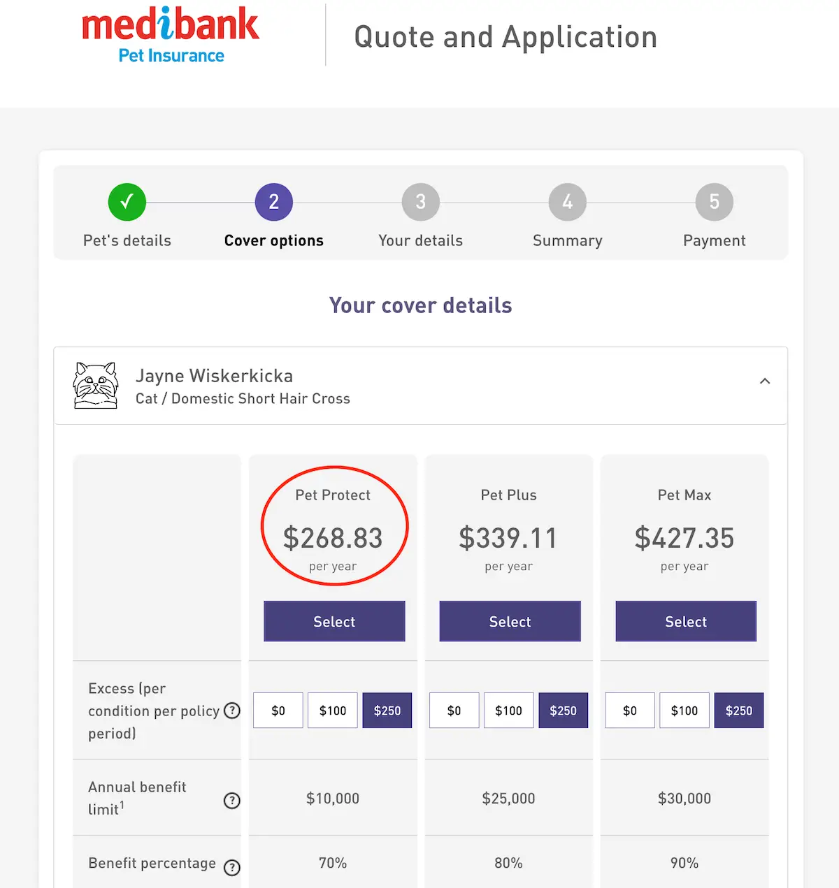 Medibank Pet Insurance Quote