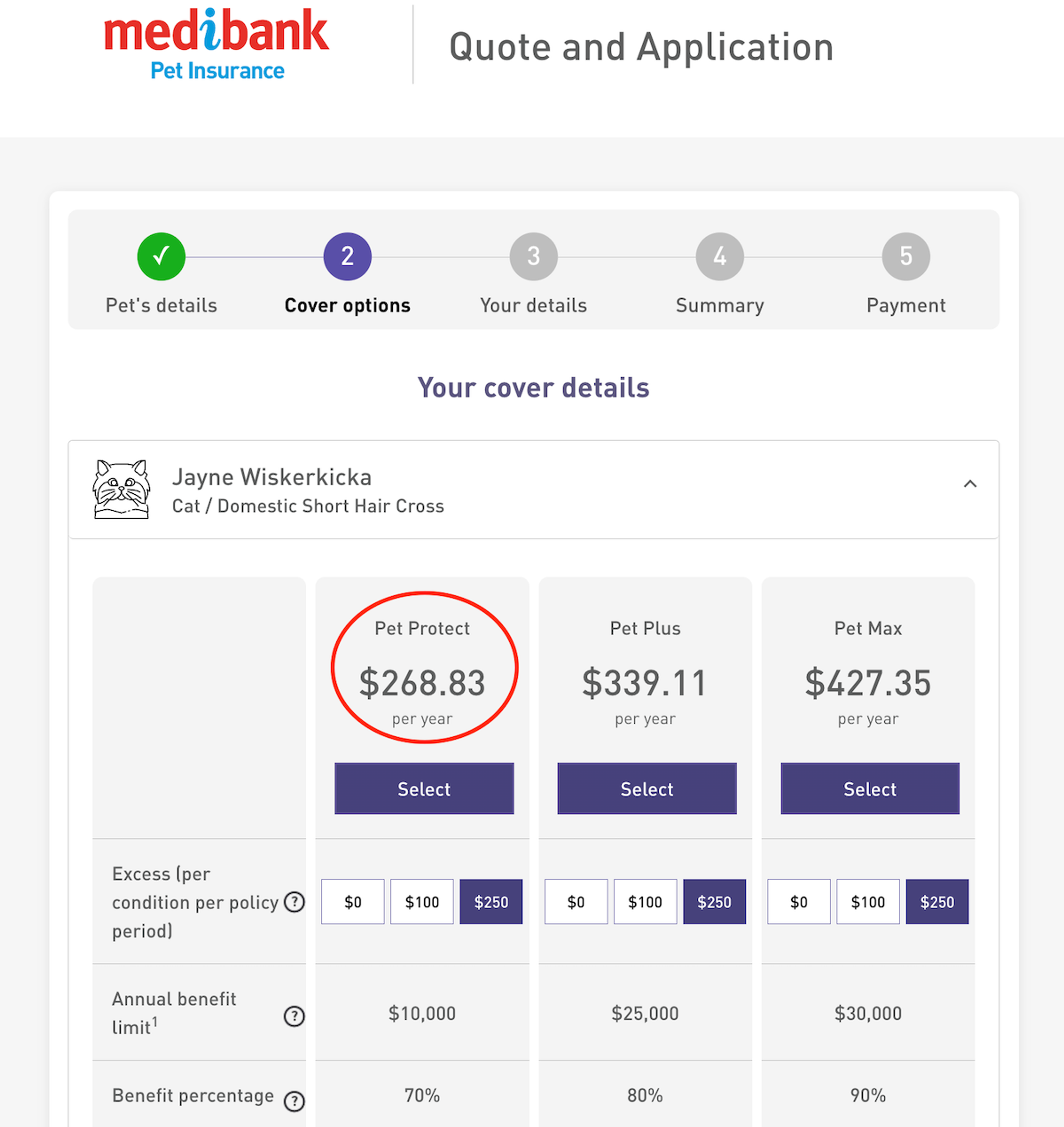 Medibank Pet Insurance Quote