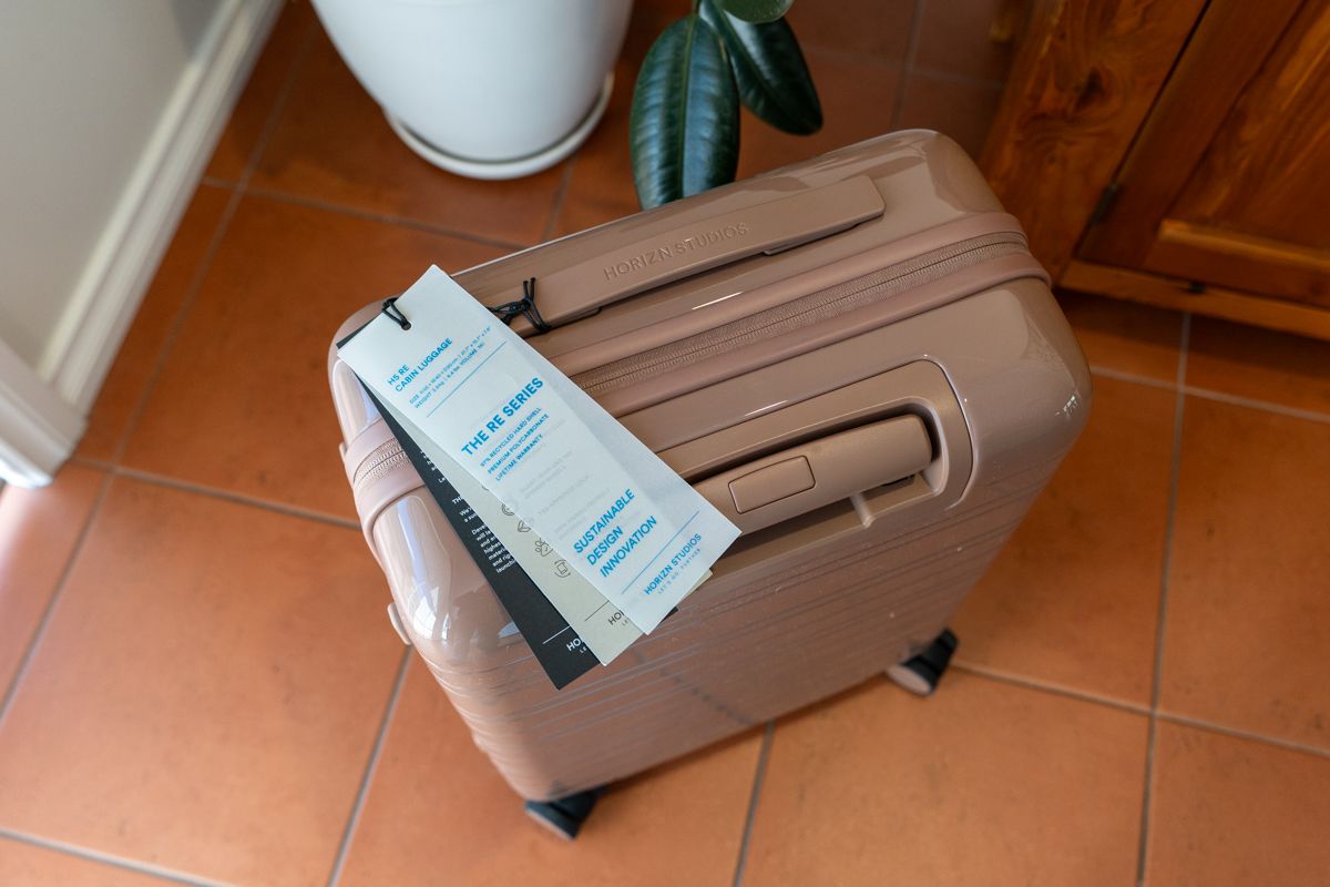 Horizn's RE suitcases are made from recycled CDs
