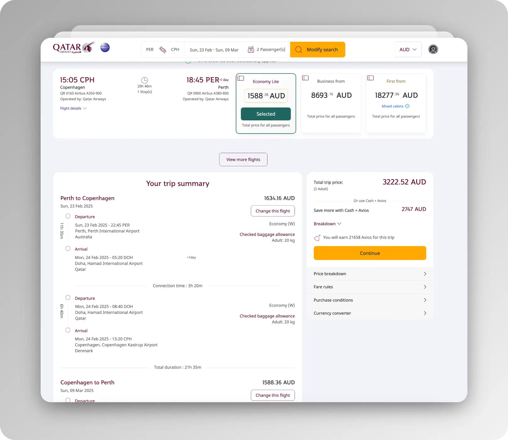 Qatar Airways economy class black Friday deal