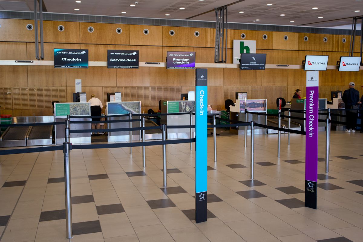 Air New Zealand check-in at Hobart
