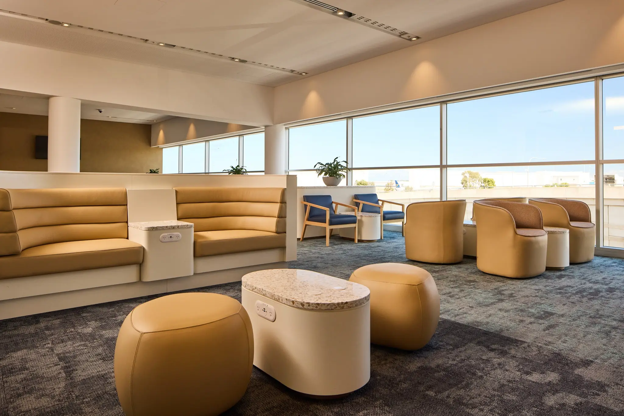 New Qantas Club Adelaide seating