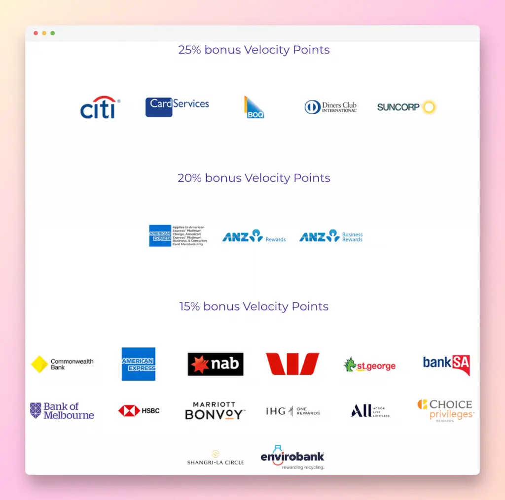 Velocity Partner Transfer Bonus 2
