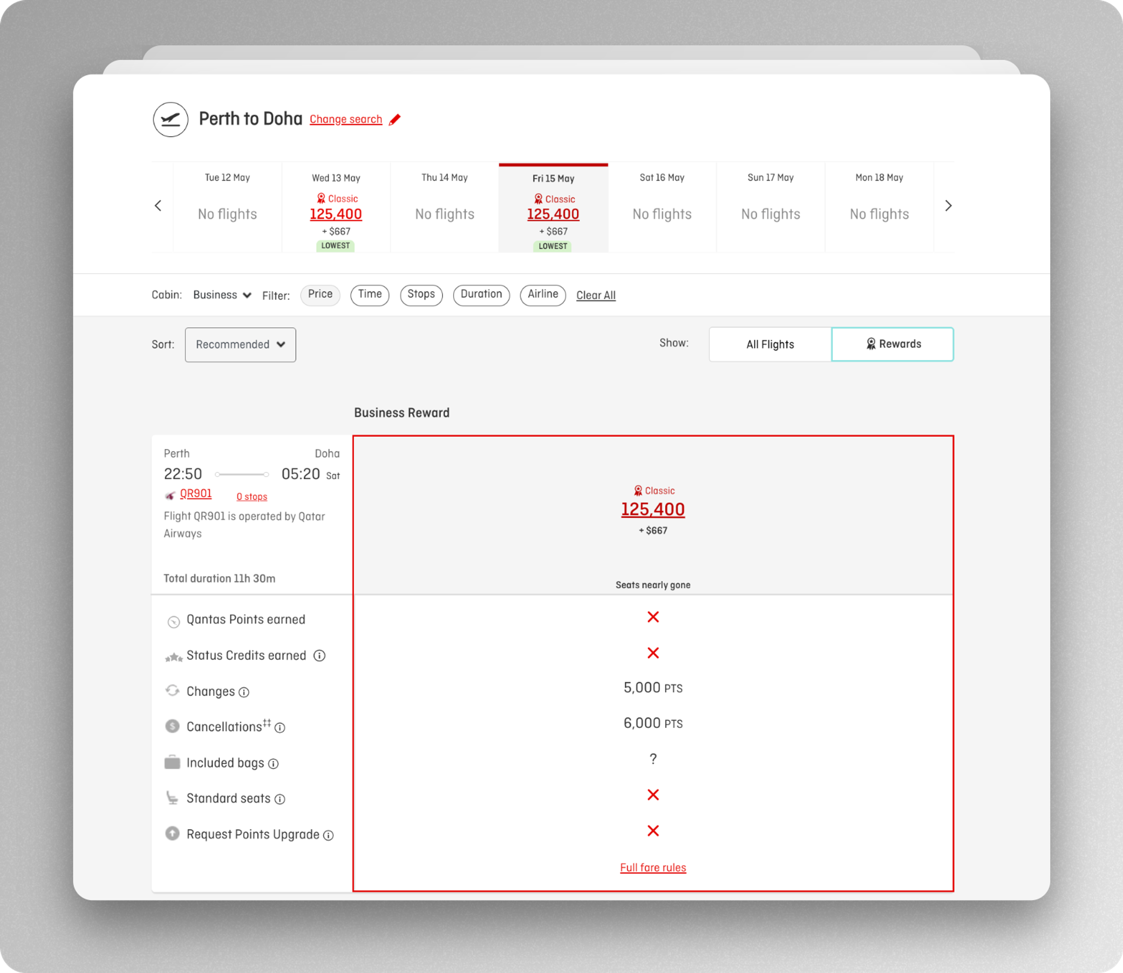 Qantas pricing error