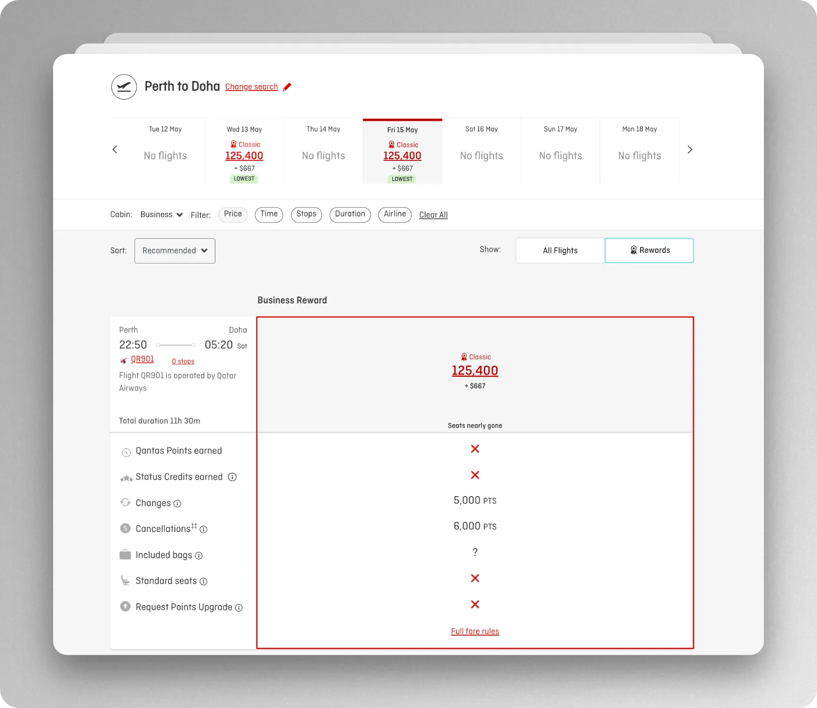 Qantas pricing error