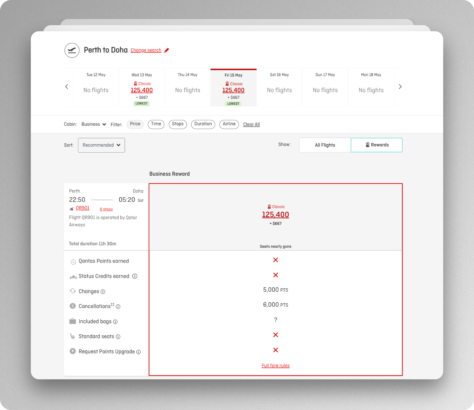Qantas pricing error
