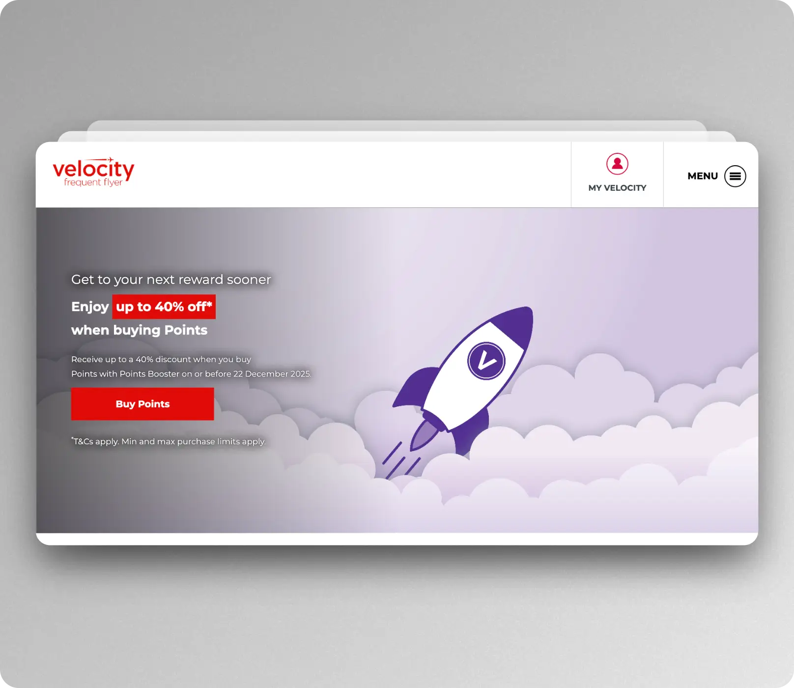 Buy Velocity points with a discount