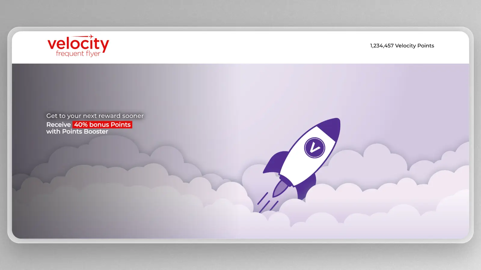 40% off Velocity points purchase