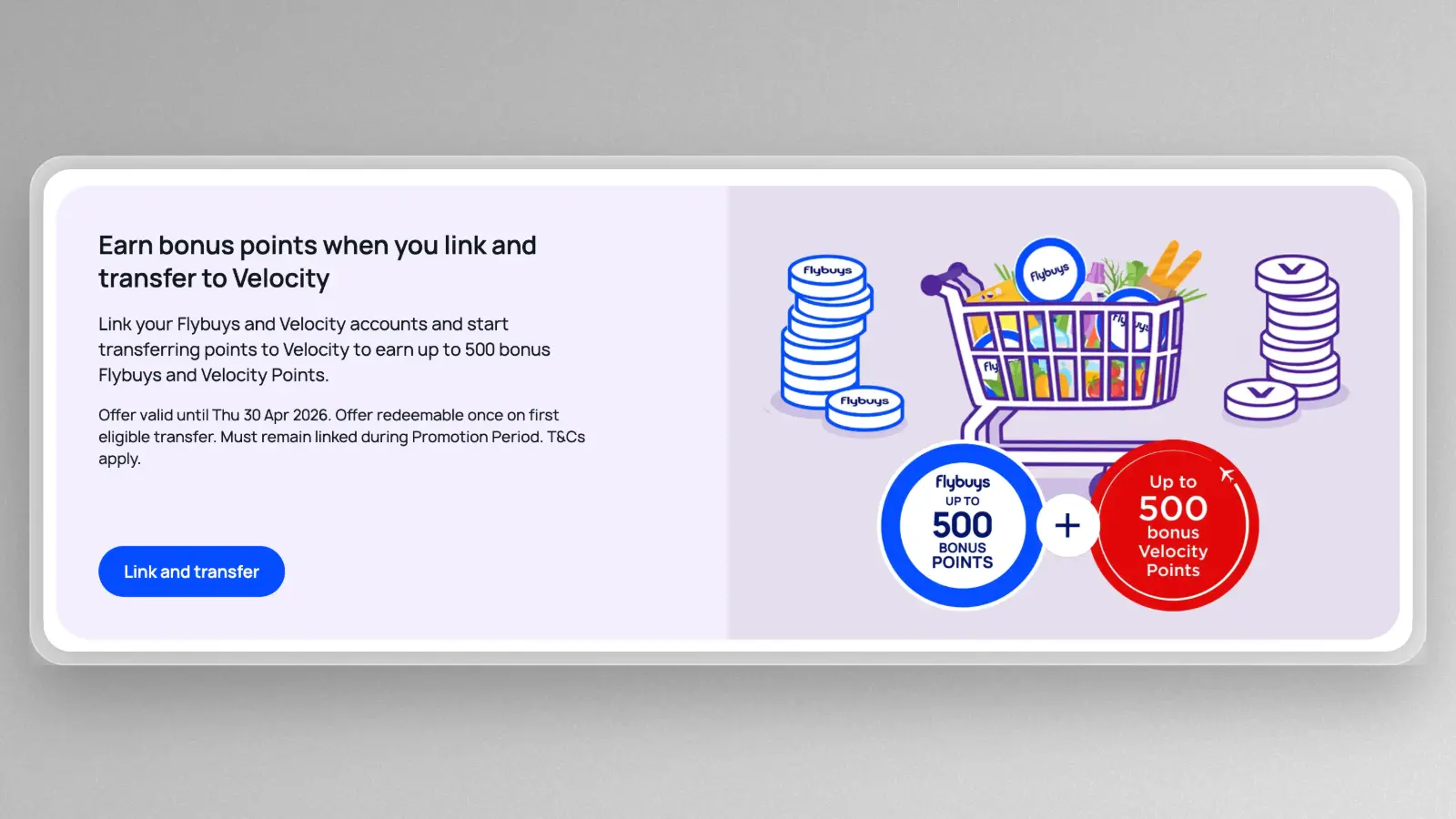 Flybuys Velocity Transfer Bonus
