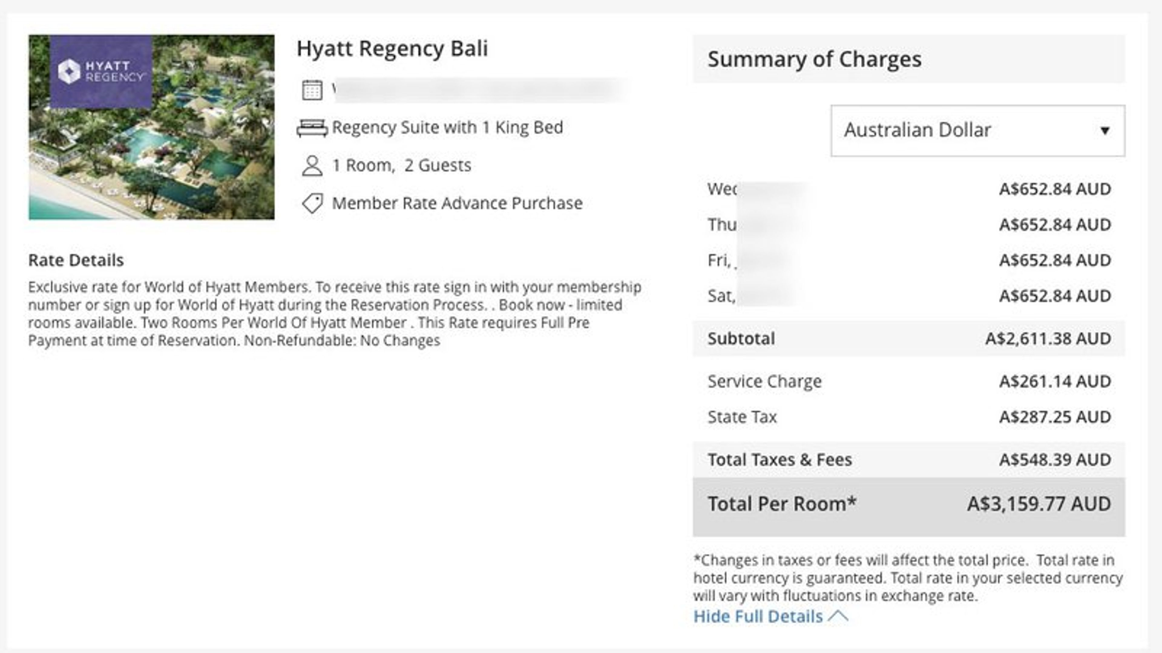 Hyatt Regency Sanur price to book with points