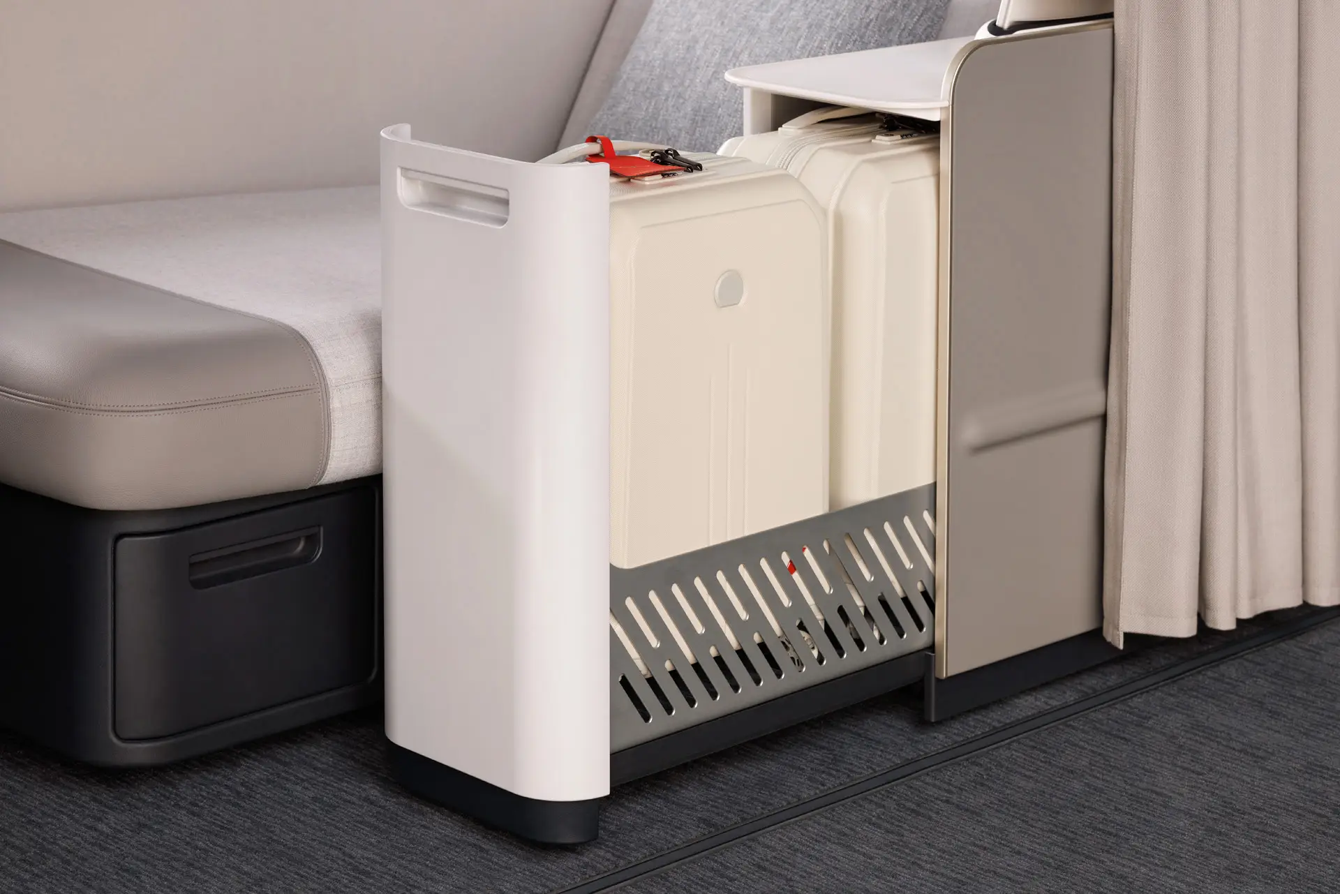 luggage storage air france first class