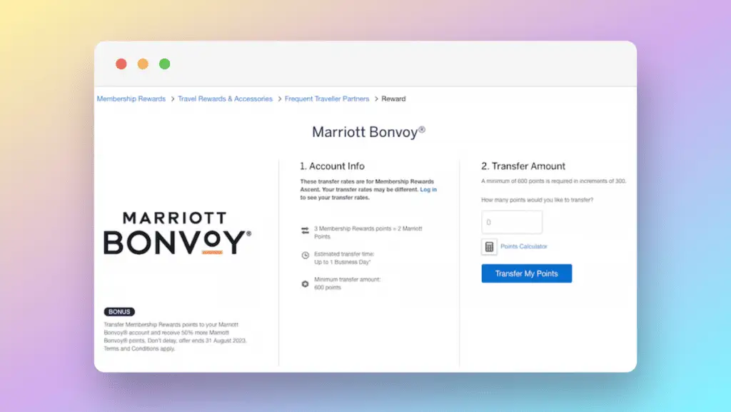 Transfer Amex MR To Marriott