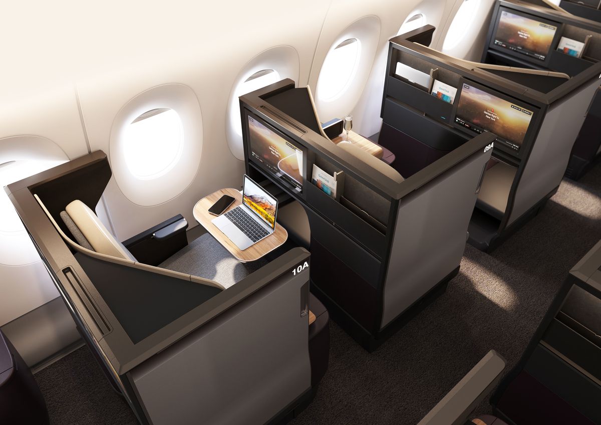 Business class on the Qantas A350-1000ULR