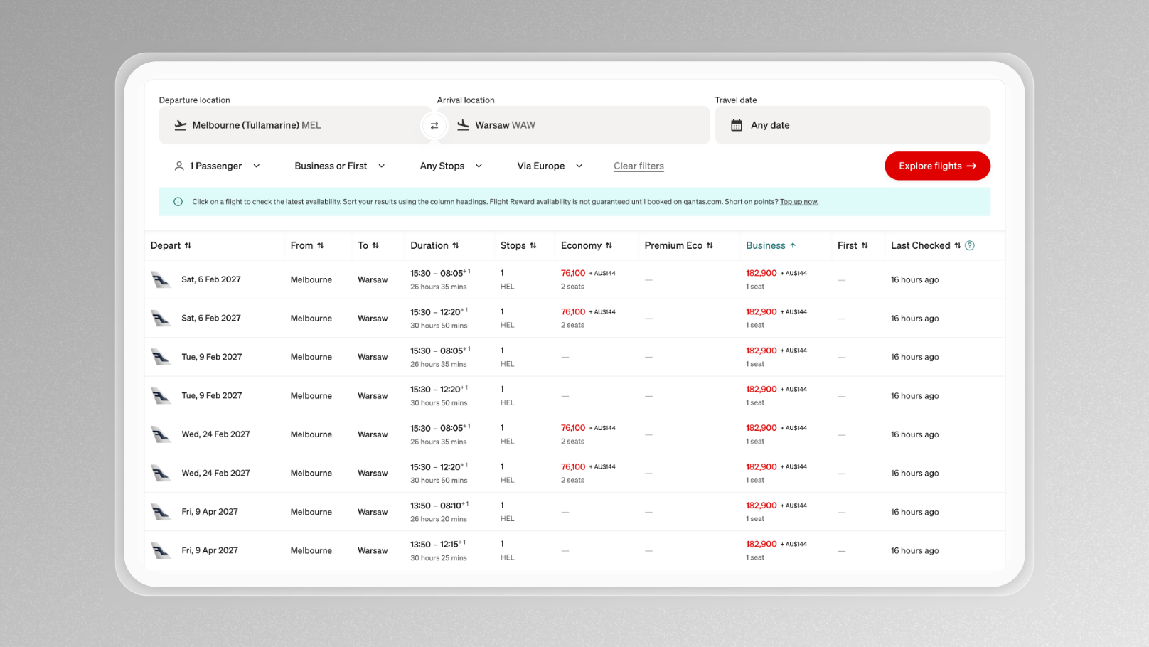 Qantas Partner Airline Reward Seats Vanish In Website Glitch