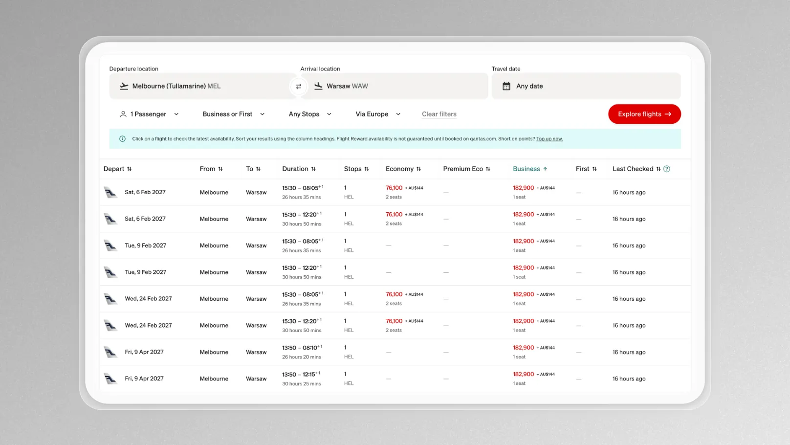 Qantas Partner Airline Reward Seats Vanish In Website Glitch